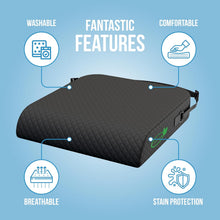 Load image into Gallery viewer, Extra Large Wheelchair Seat Cushion - 19” X 17” X 3” (Black)