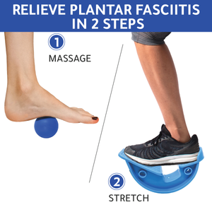 Lumia Wellness Foot Rocker with Massage Ball - Calf Stretcher for Plantar Fasciitis