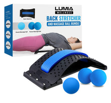 Load image into Gallery viewer, Adjustable Back Stretcher and Massage Ball Bundle
